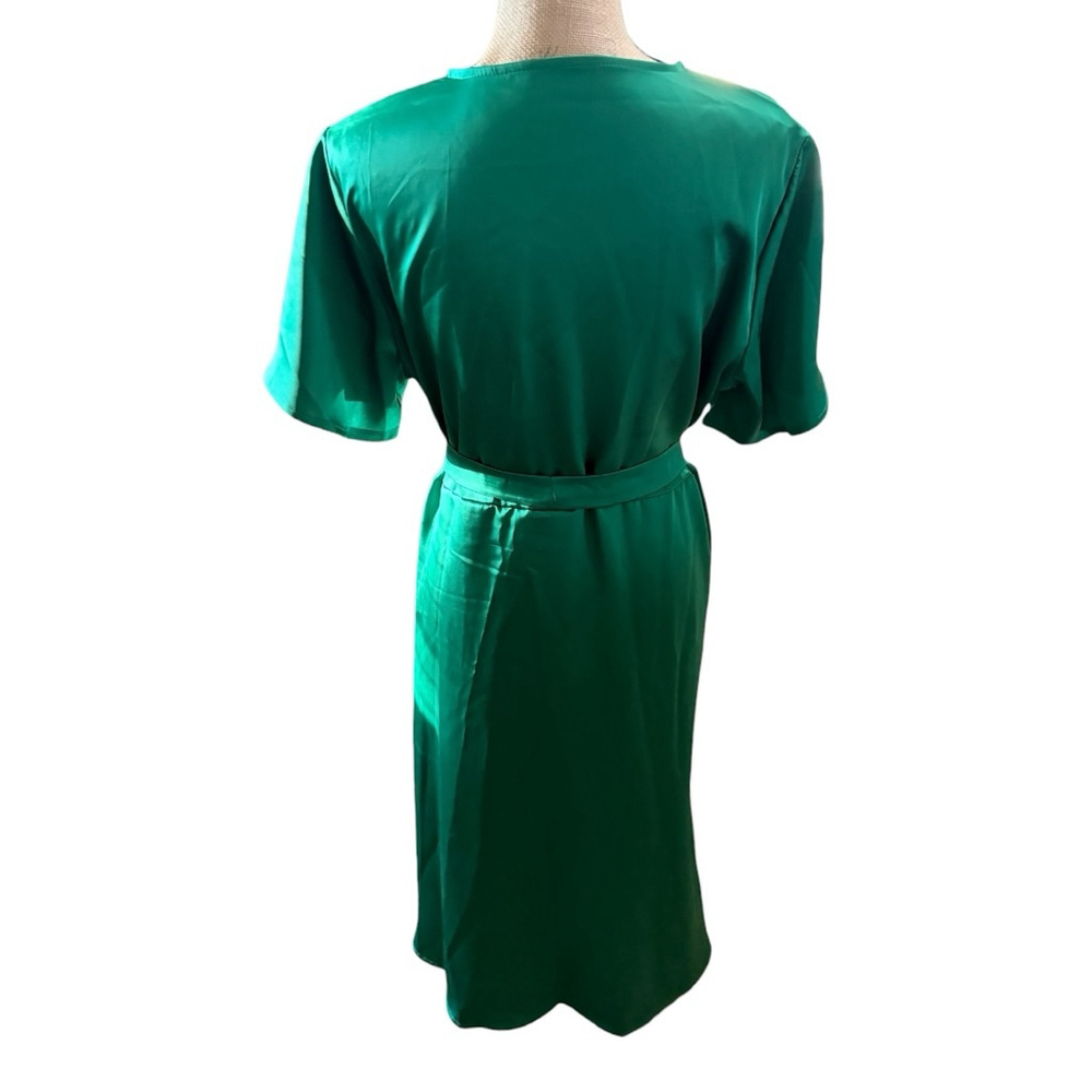 Green Faux Wrap Midi Dress XXL - Picture 5 of 8
